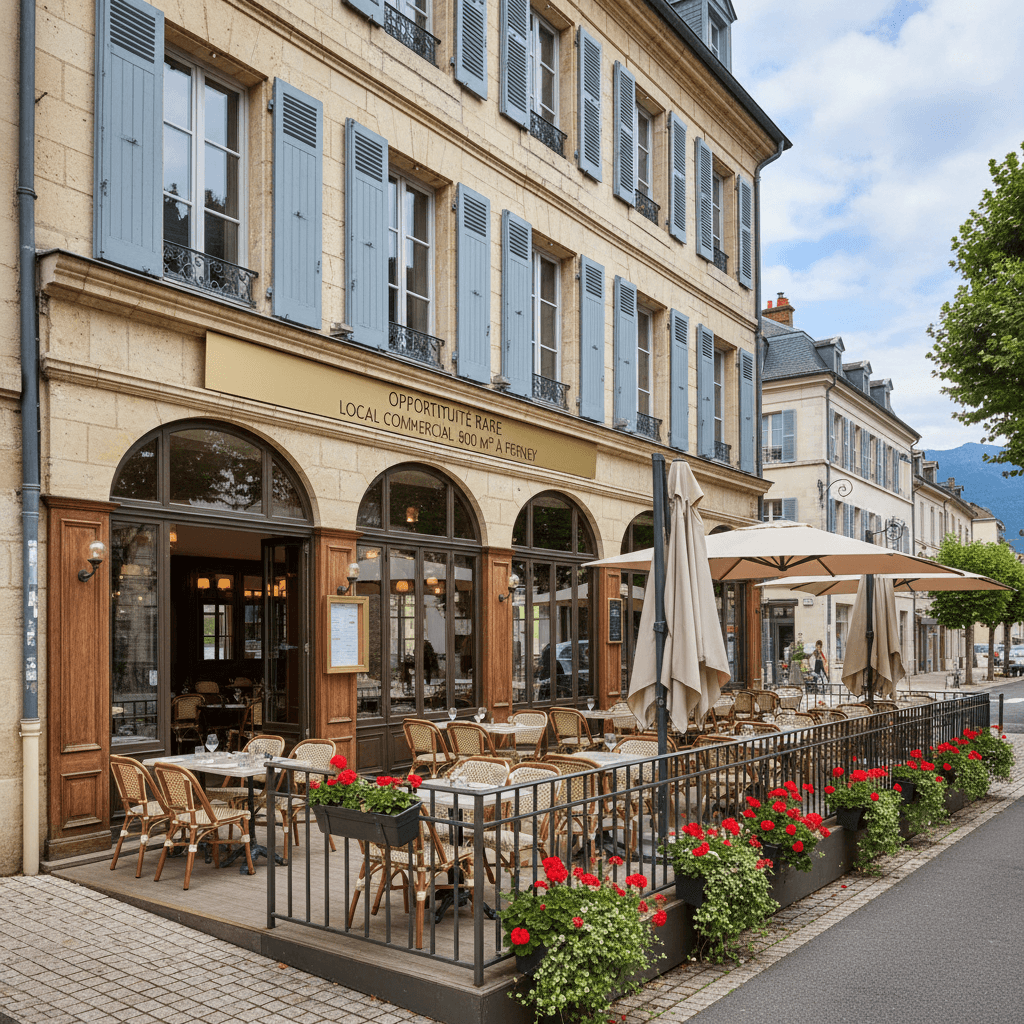 Restaurant 800m² à Ferney-Voltaire : terrasse - licence IV - Image 1