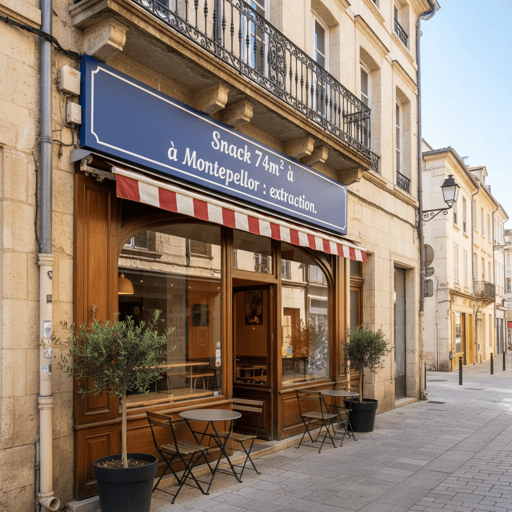 Snack 74m² à Montpellier : extraction