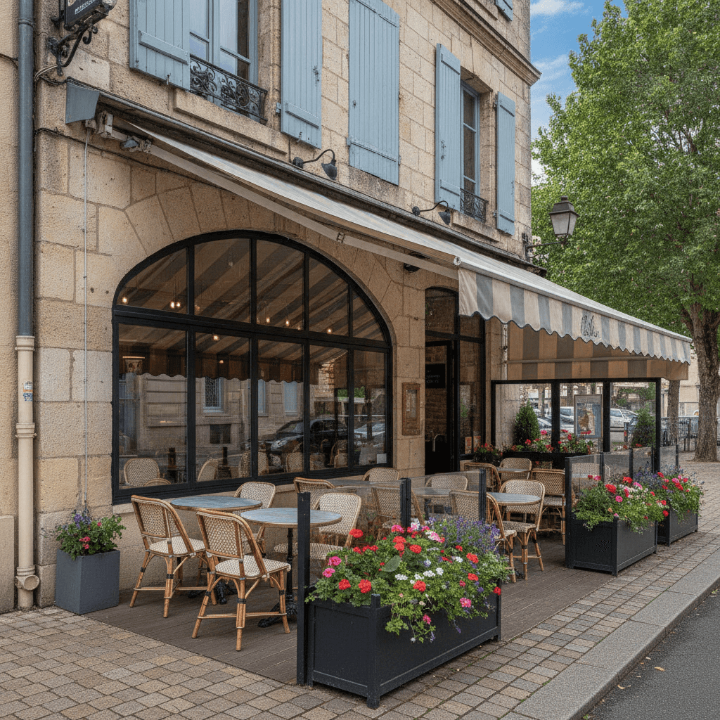 Restaurant 80m² à Tours : terrasse - extraction - Image 1