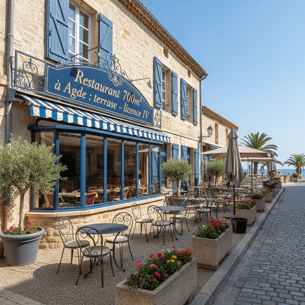 Restaurant 700m² à Agde : terrasse - licence IV - Image 1