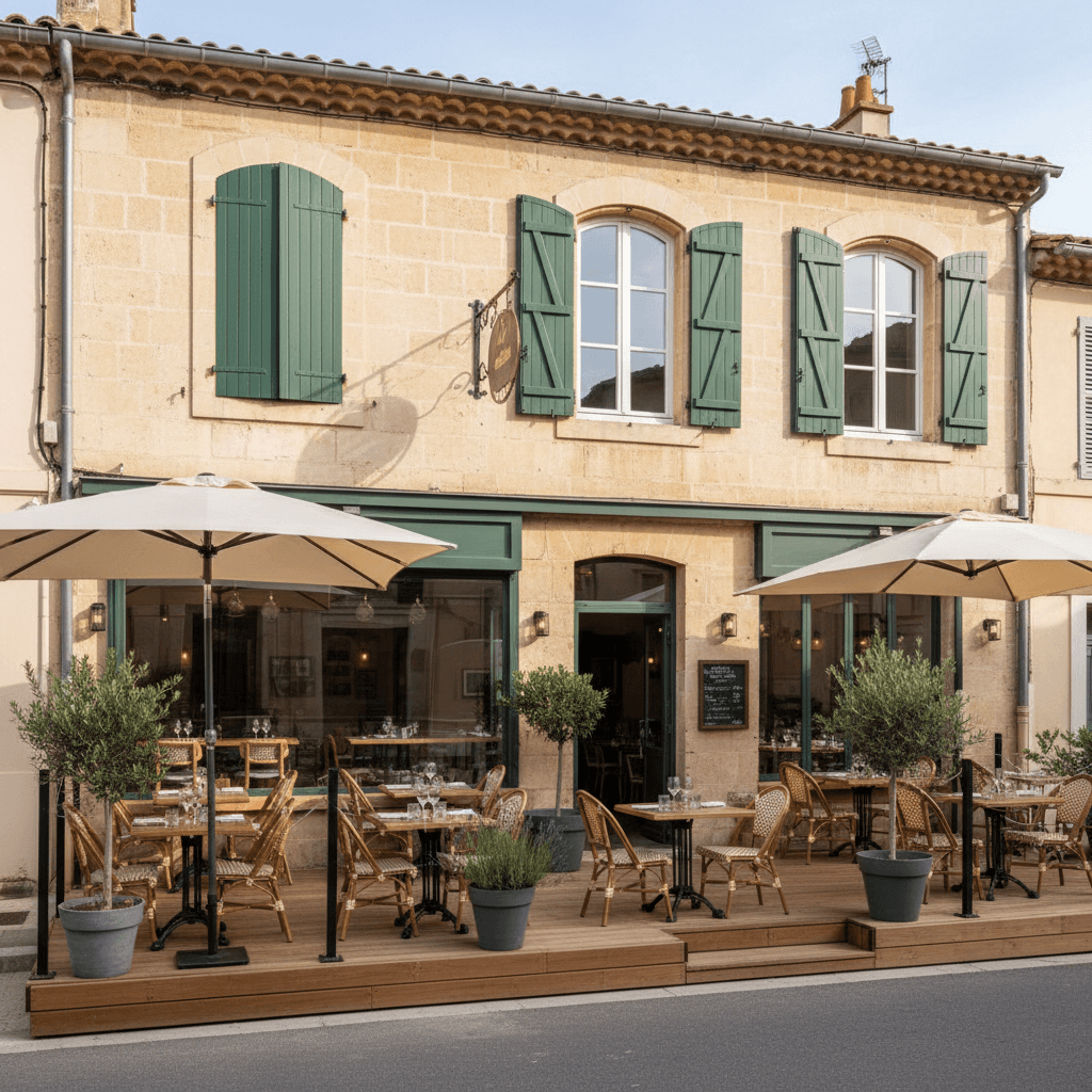 Restaurant à Fréjus : terrasse - extraction - Image 1