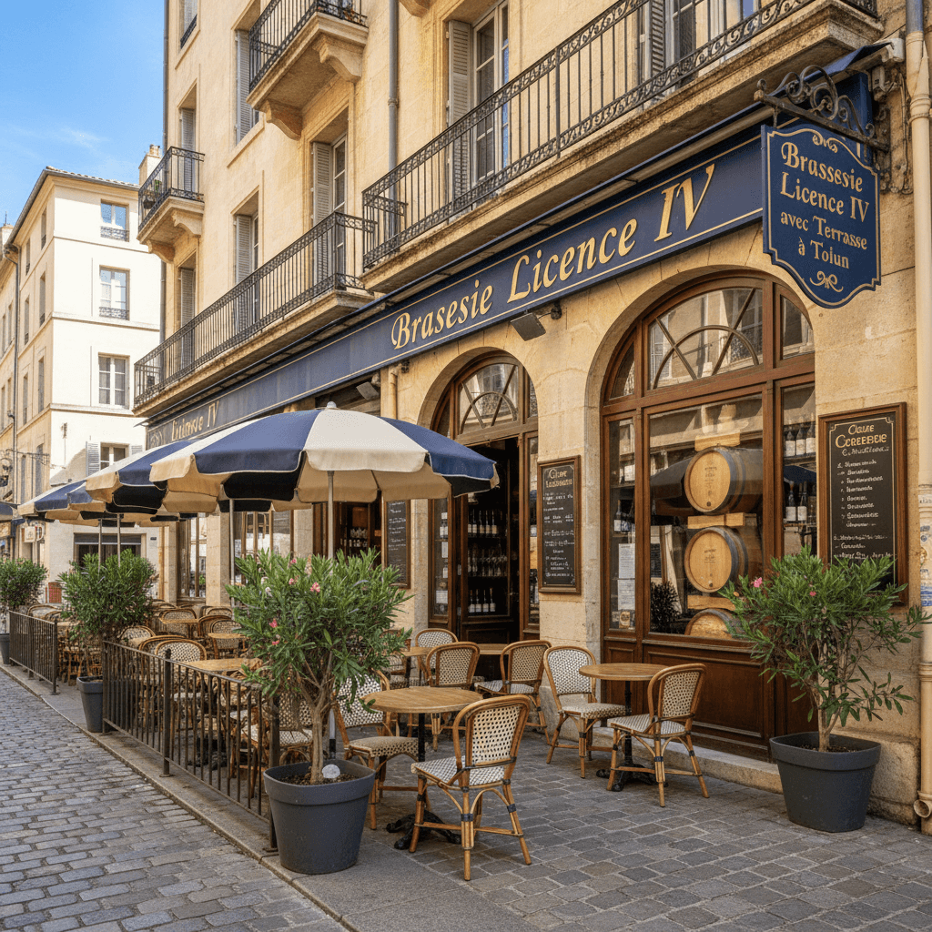 Bar-brasserie à Toulon : terrasse - licence IV