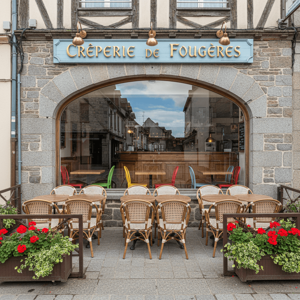 Restaurant à Fougères : terrasse - extraction - Image 1