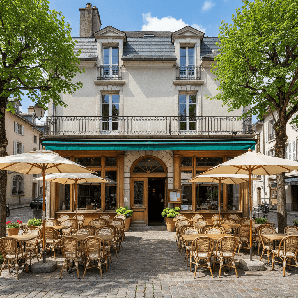 Restaurant 400m² à Annecy : terrasse - licence IV