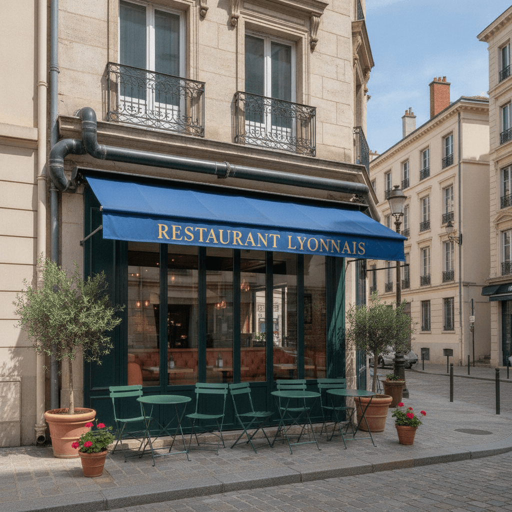 Restaurant 55m² à Lyon : terrasse - extraction