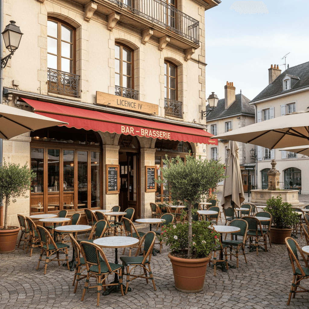 Bar-brasserie à Cruseilles : terrasse - licence IV - Image 1