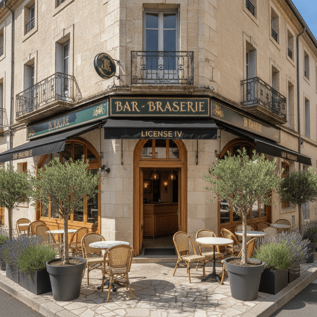 Bar-brasserie 130m² à Pinet : terrasse - licence IV