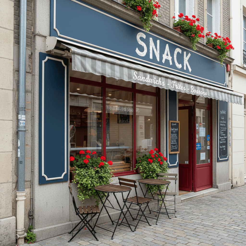 Snack 60m² à Lille : terrasse - extraction