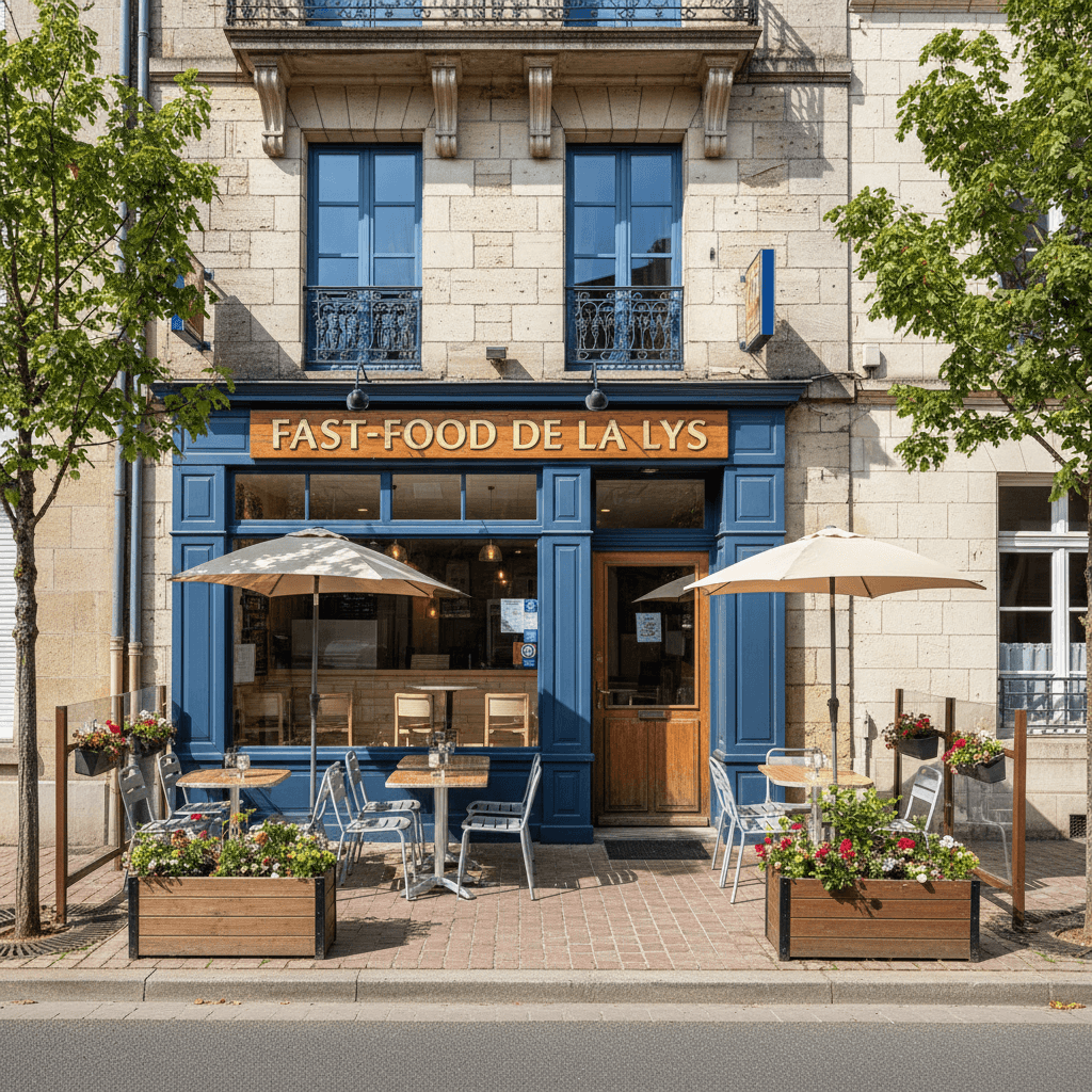 Fast-food 190m² à Lestrem : terrasse - licence IV