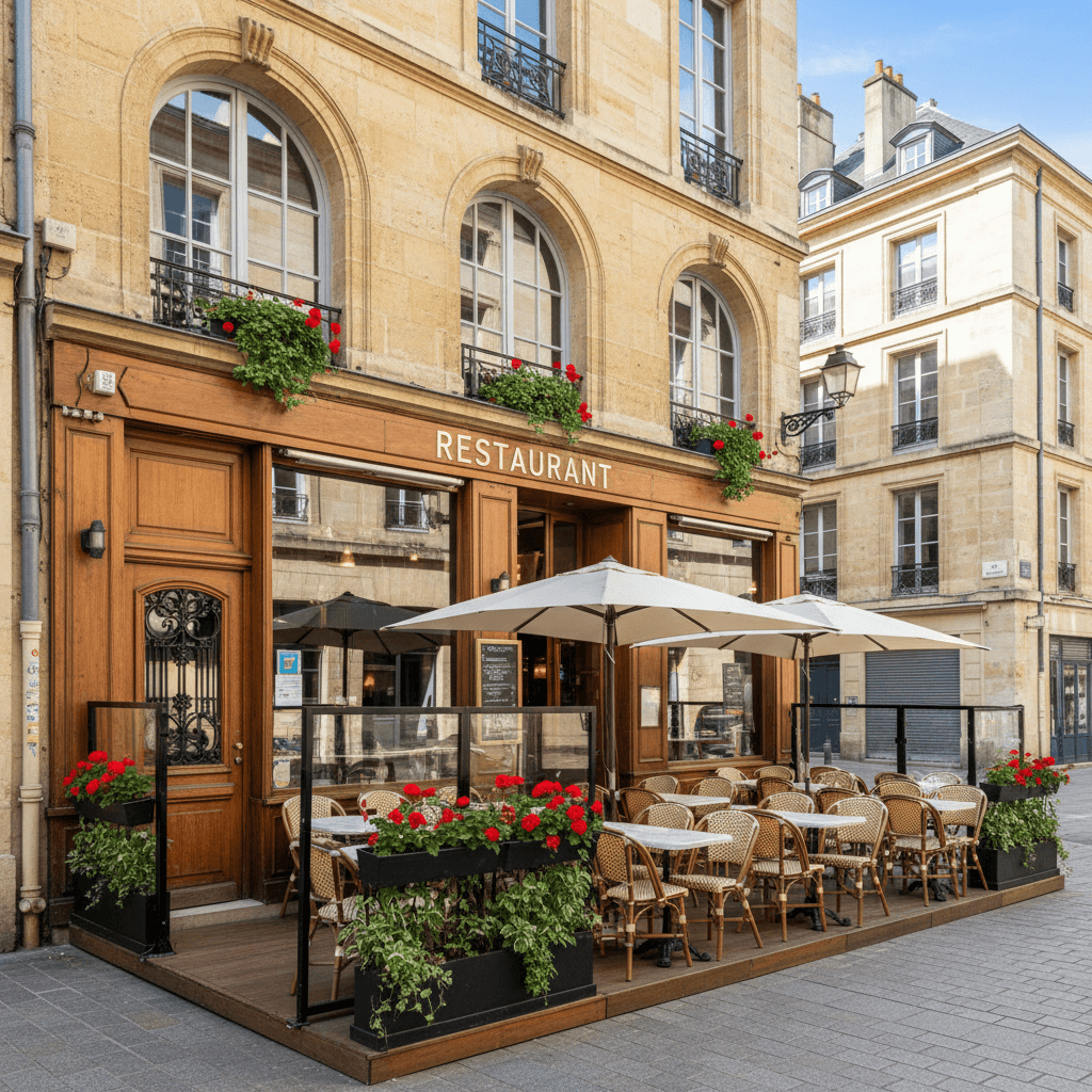 Restaurant 210m² à Bordeaux : terrasse - licence IV