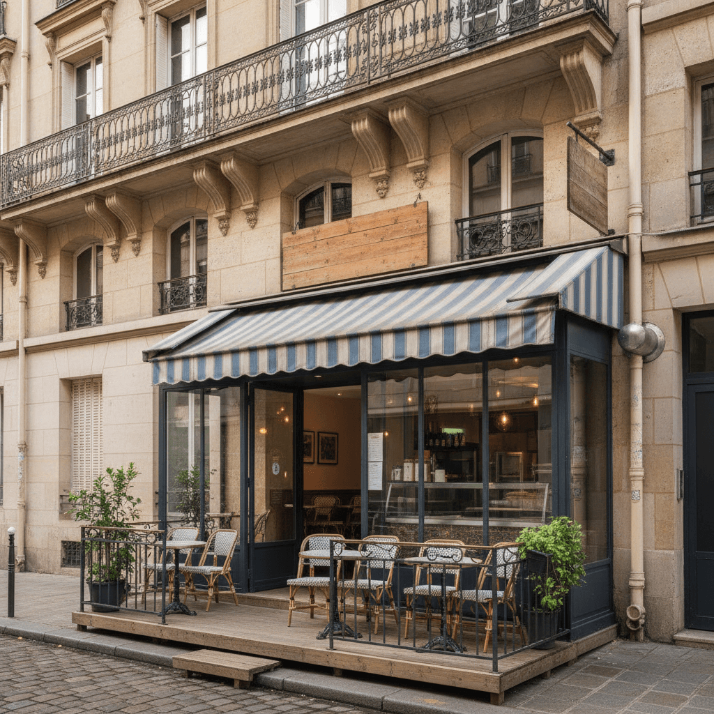 Snack 70m² à Paris : terrasse - extraction