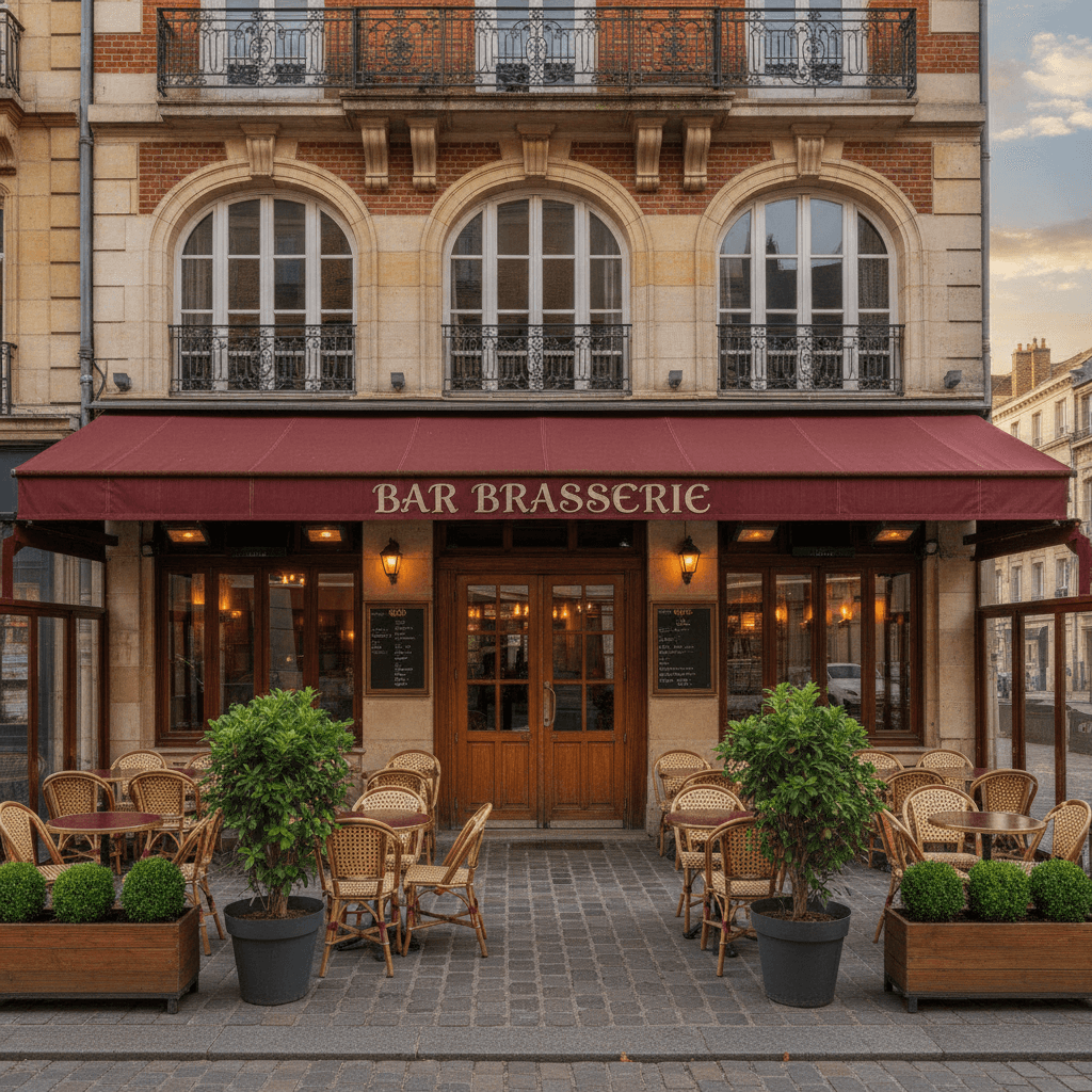Bar-brasserie 200m² à Lille : terrasse - licence IV