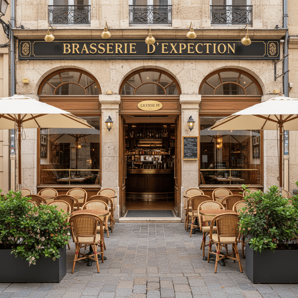 Bar-brasserie 250m² à Montpellier : terrasse - licence IV