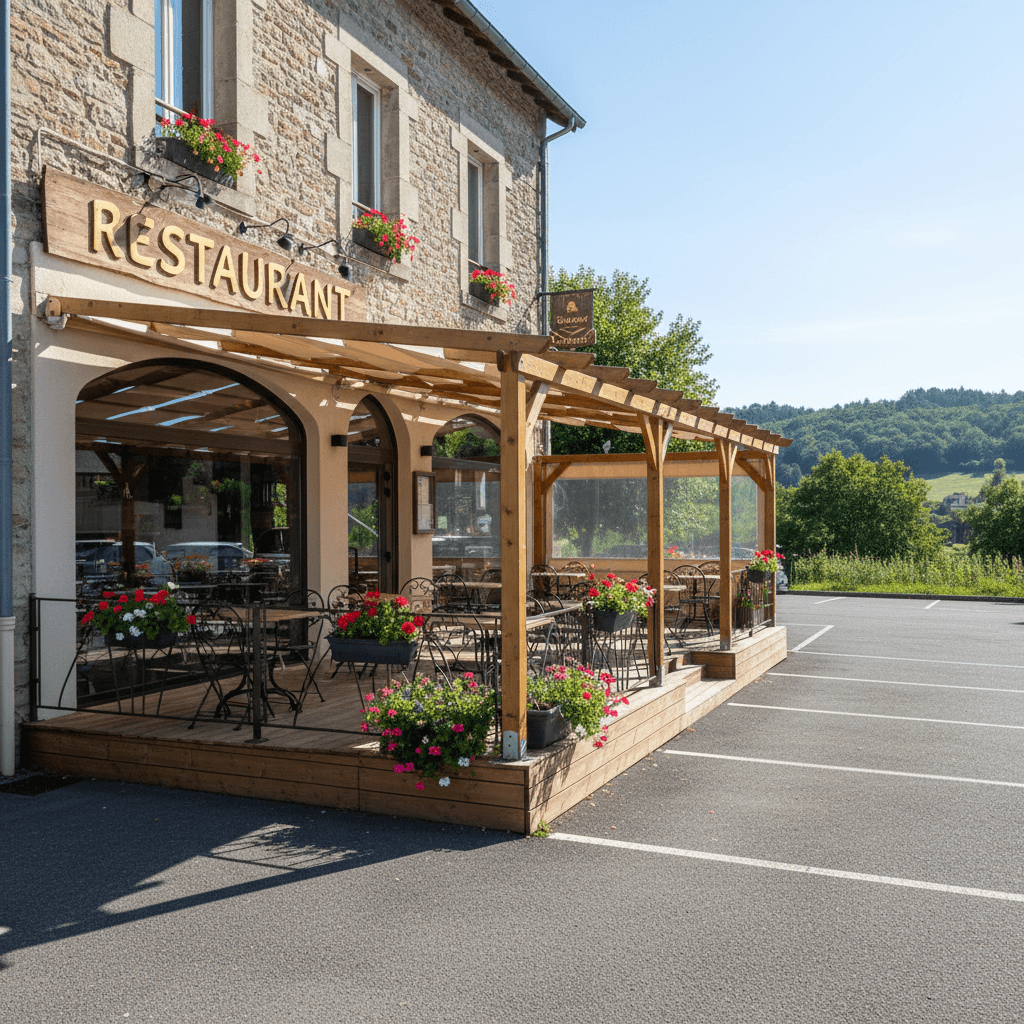 Restaurant 386m² à Chambost-Allières : terrasse - licence IV - Image 1