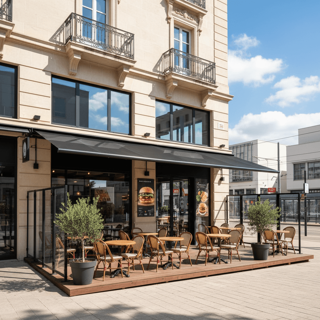 Fast-food 139m² à Montpellier : terrasse - extraction - Image 1