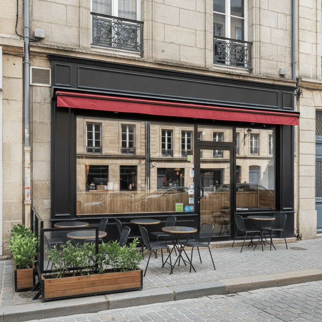 Fast-food 85m² à Nantes : terrasse - extraction