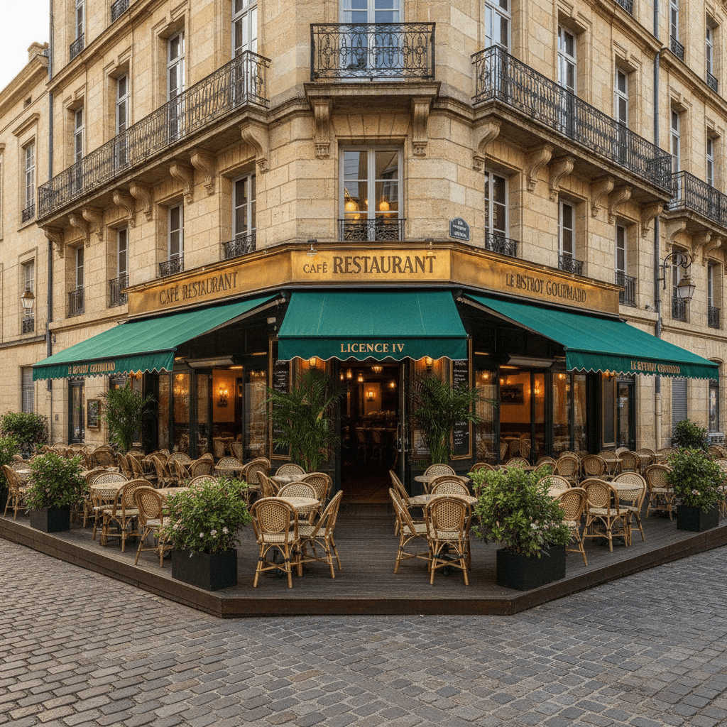 Restaurant à Bordeaux : terrasse - licence IV