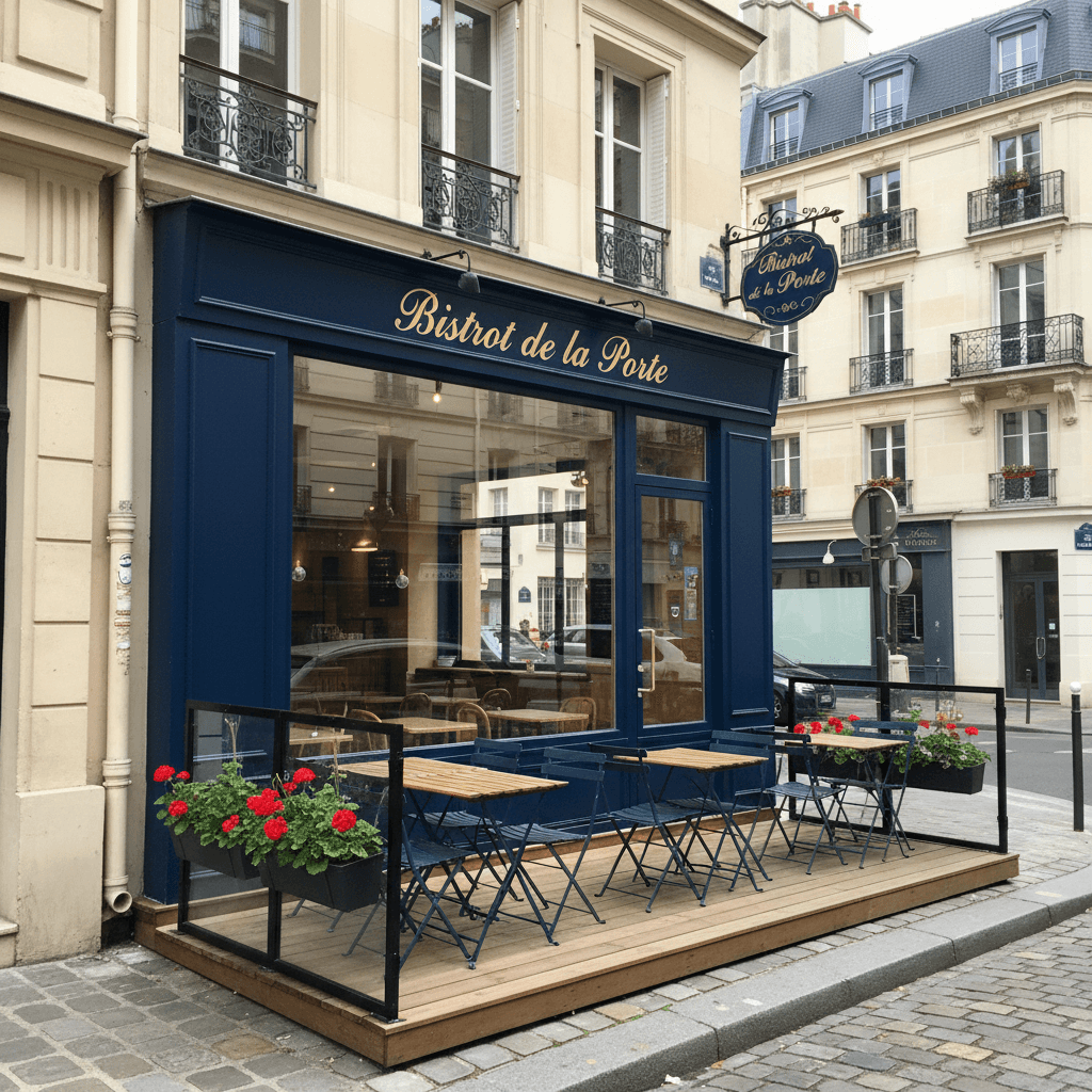 Restauration sans nuisance (Pas de conduit, réchauffage) 1 couverts à Boulogne-Billancourt : terrasse - Image 1