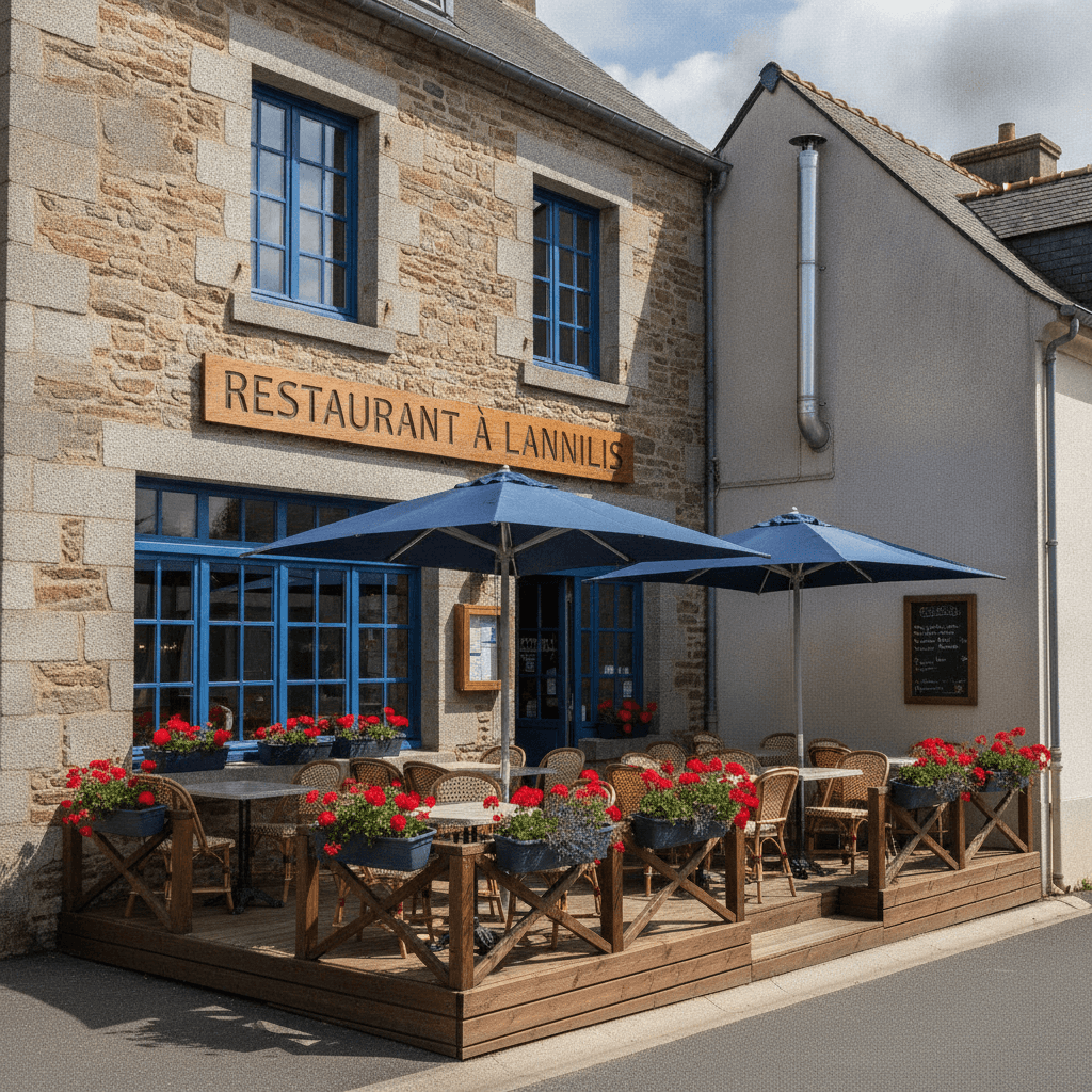 Restaurant à Lannilis : terrasse - extraction - Image 1