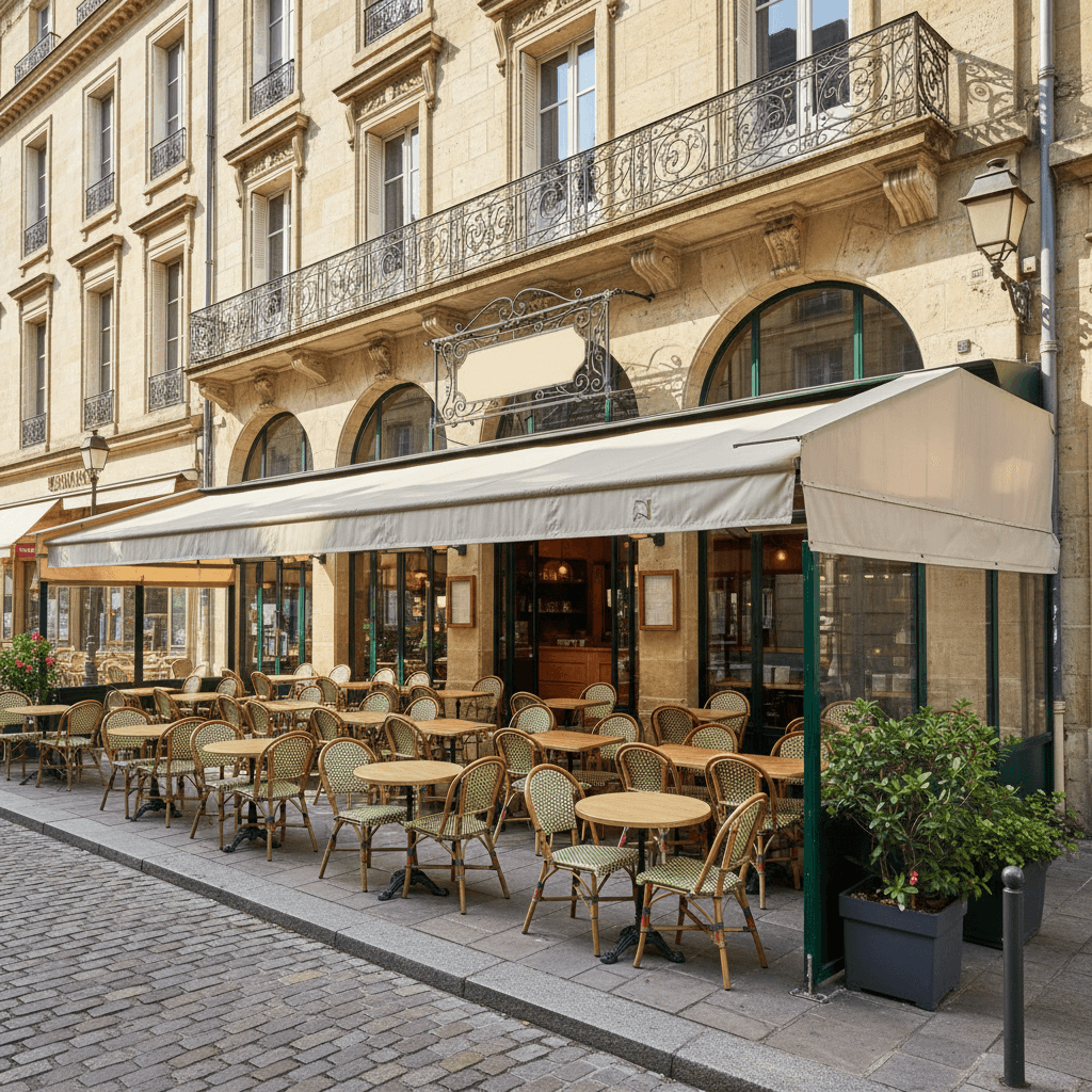 Restaurant 65m² à Bordeaux : terrasse - licence IV