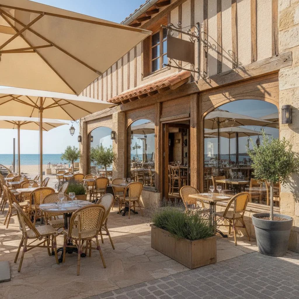 Restaurant 180m² à Le Grau-Du-Roi : terrasse - cuisine équipée - Image 1