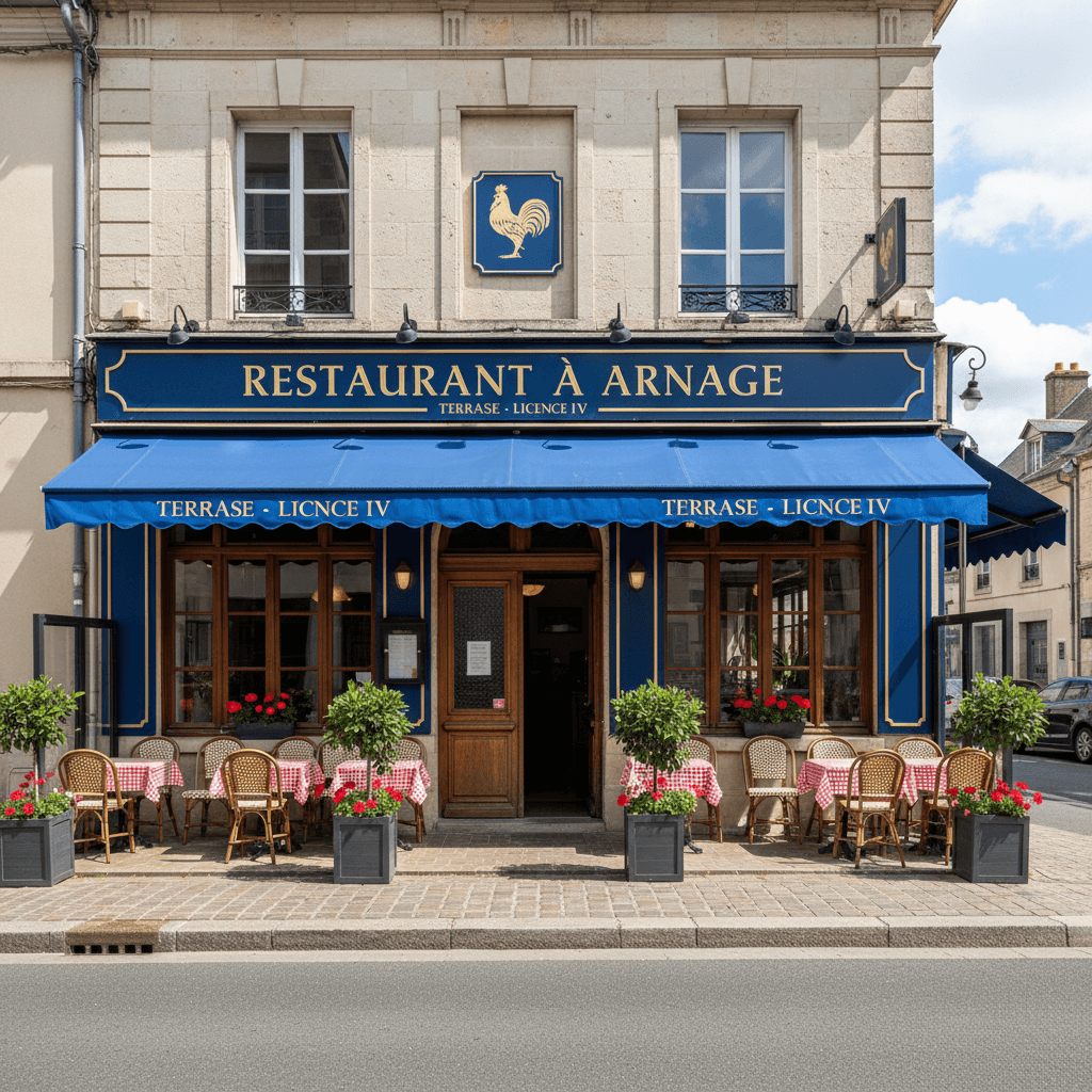 Restaurant à Arnage : terrasse - licence IV - Image 1