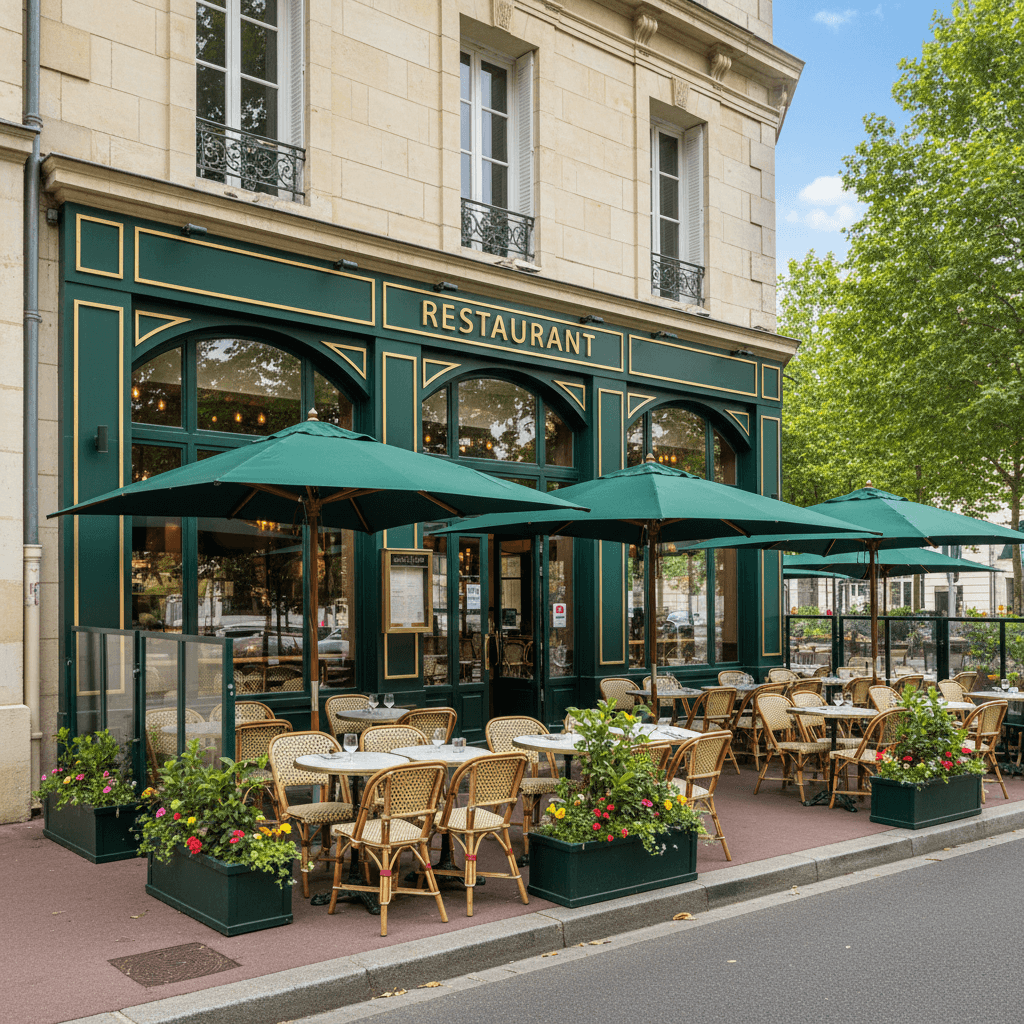 Restaurant 900m² à Le Chesnay-Rocquencourt : terrasse - extraction - Image 1