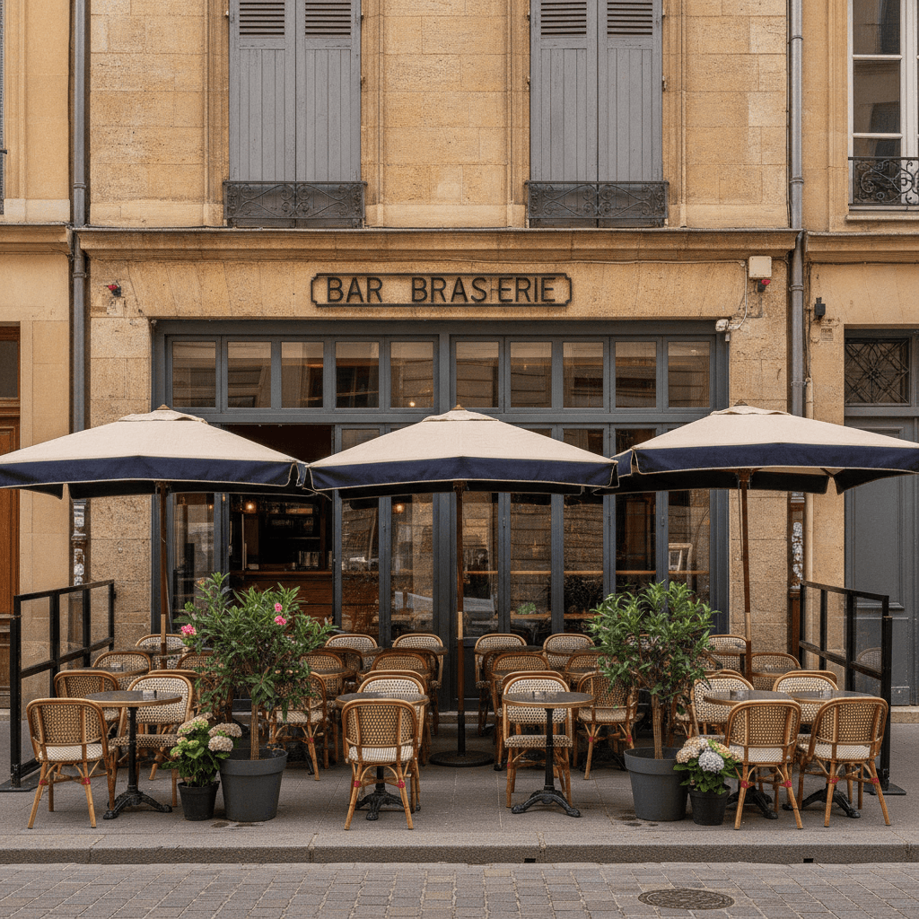 Bar-brasserie 80m² à Lyon : terrasse - licence IV