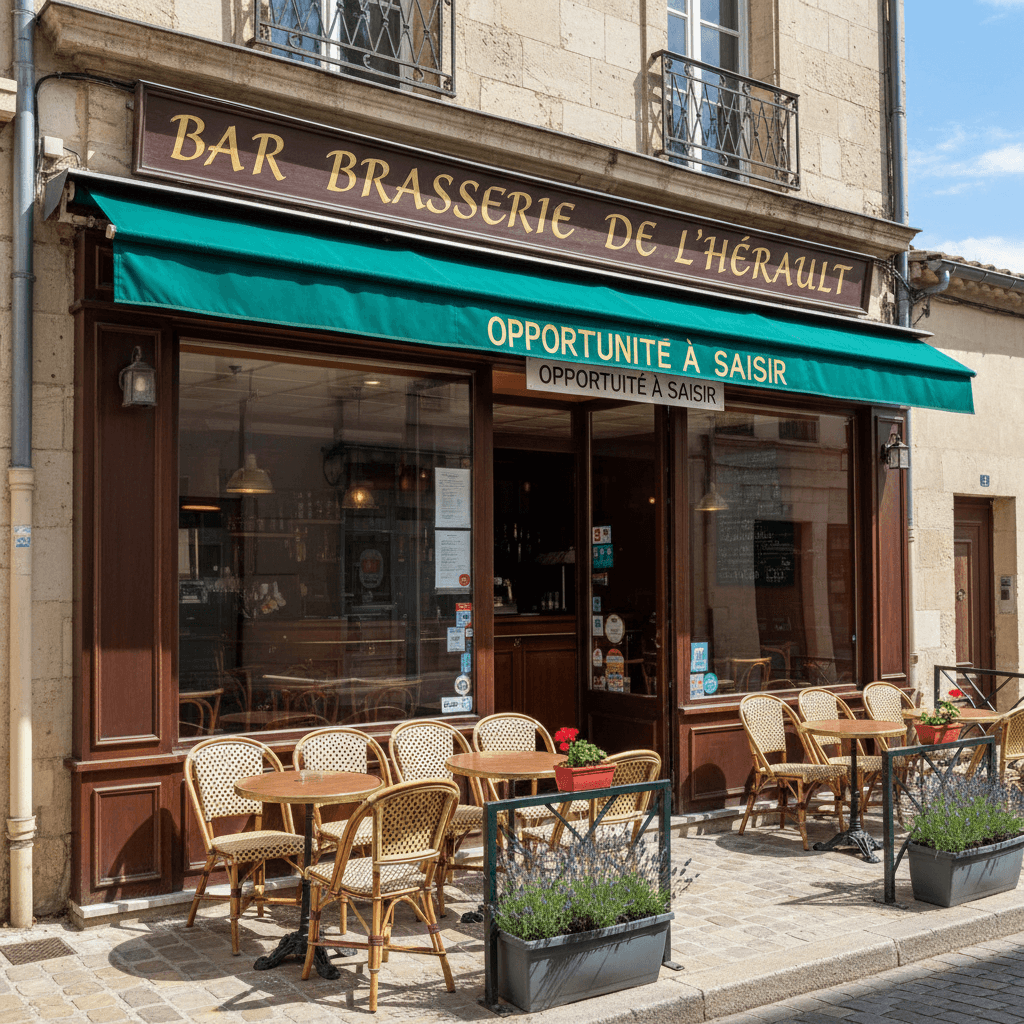 Bar-brasserie 230m² à Clermont-L'Hérault : terrasse - licence IV - Image 1