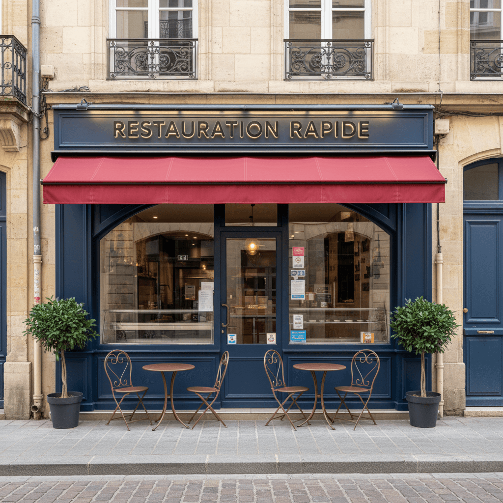 Fast-food 100m² à Bordeaux : terrasse
