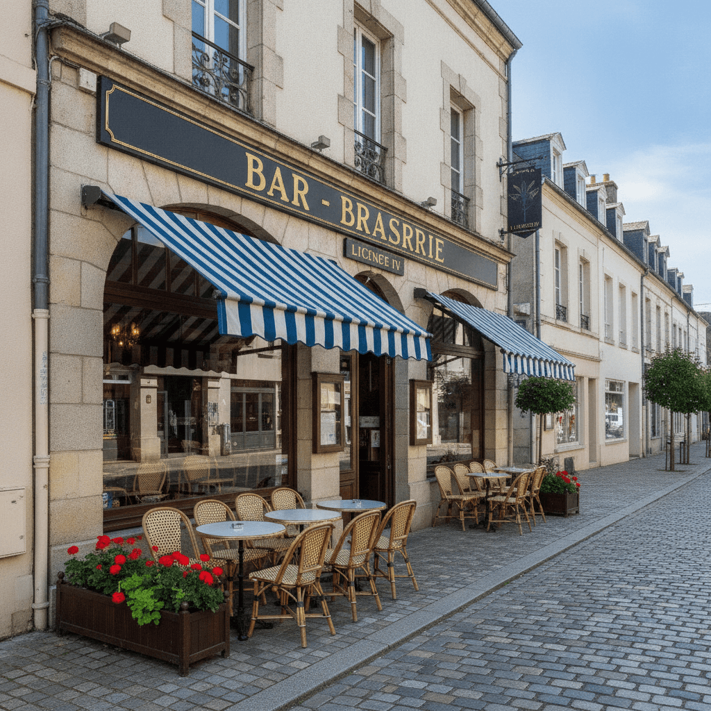 Bar-brasserie à Locminé : terrasse - licence IV - Image 1