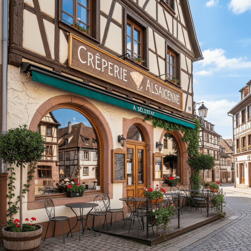 Restaurant à Sélestat : terrasse - Image 1
