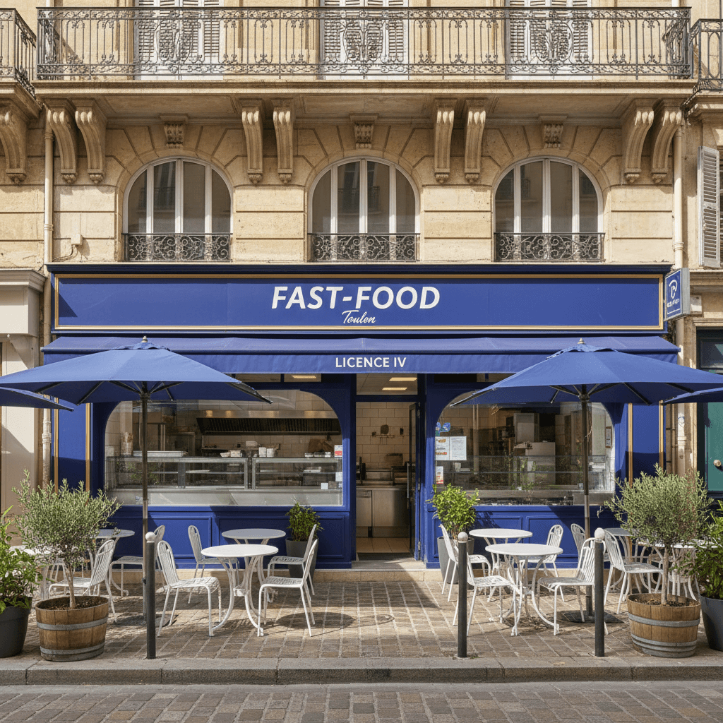 Fast-food 50m² à Toulon : terrasse - licence IV