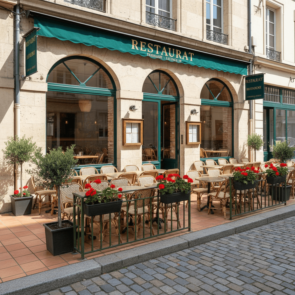 Restaurant 200m² à Angers : terrasse - licence IV