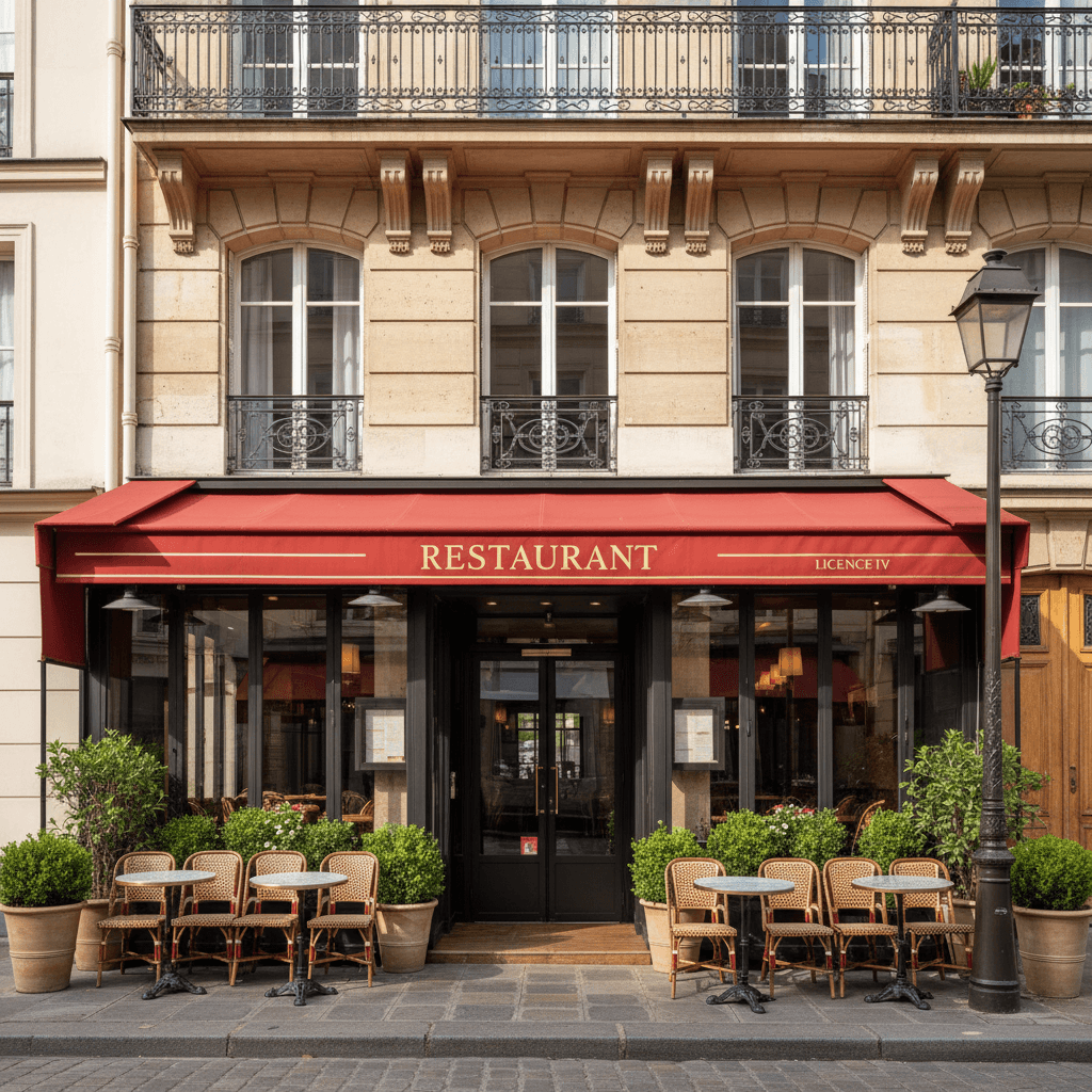 Restaurant 36 couverts à Paris : terrasse - licence IV