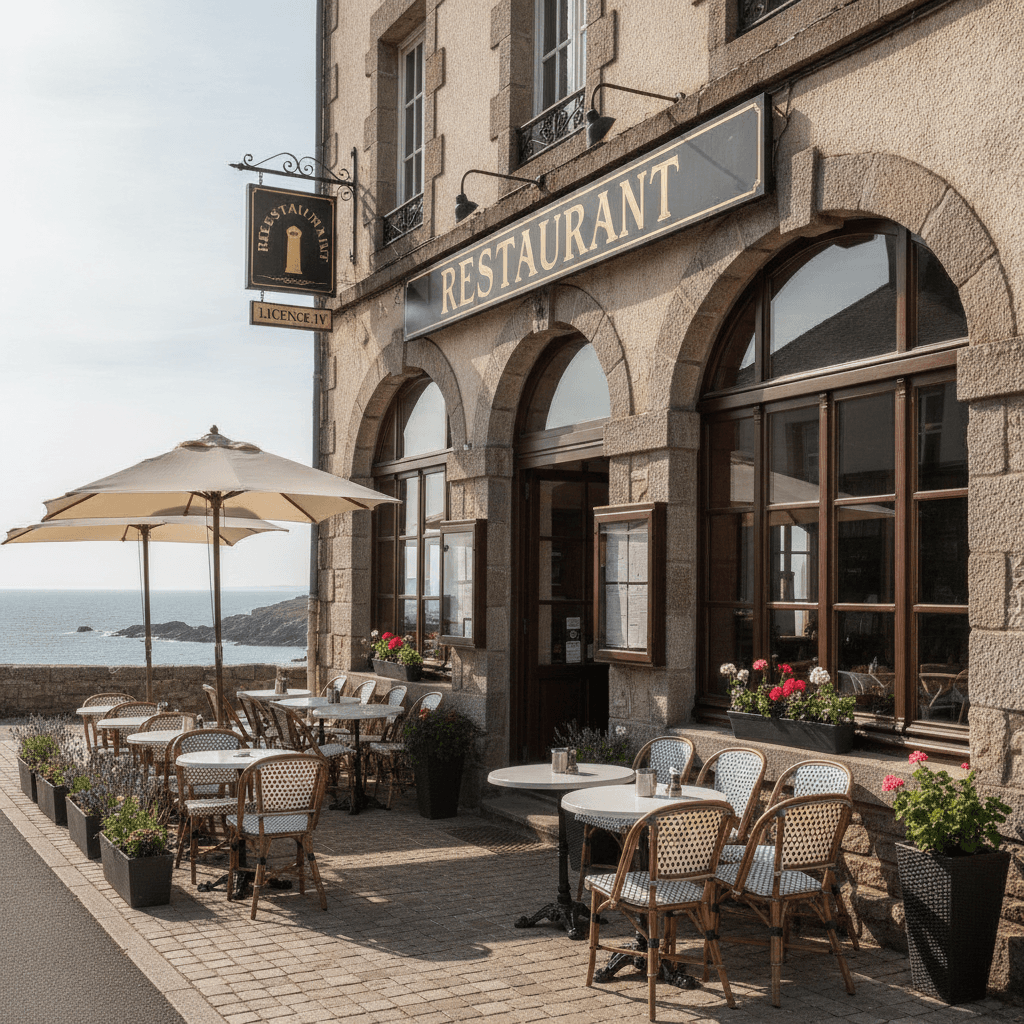 Restaurant 120m² à Plomodiern : terrasse - licence IV - Image 1