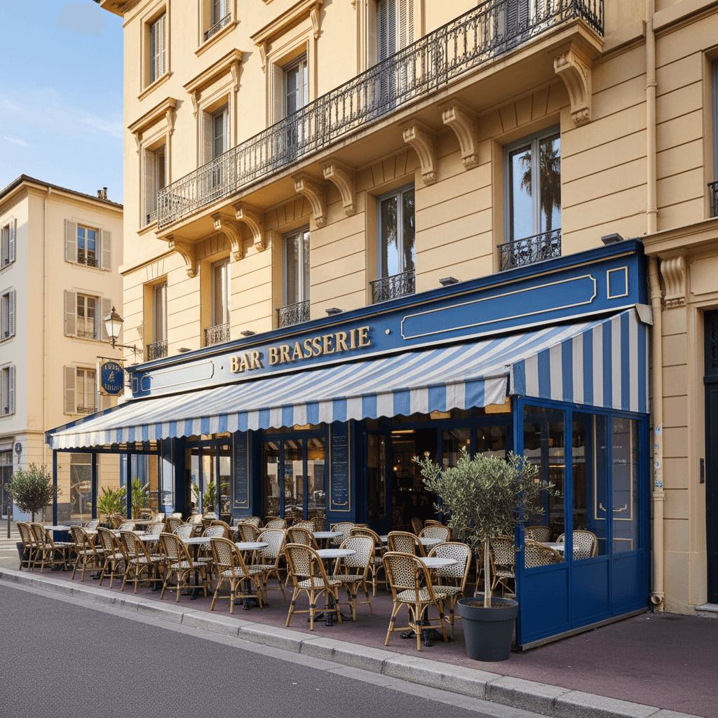 Bar-brasserie 200m² à Nice : terrasse - licence IV