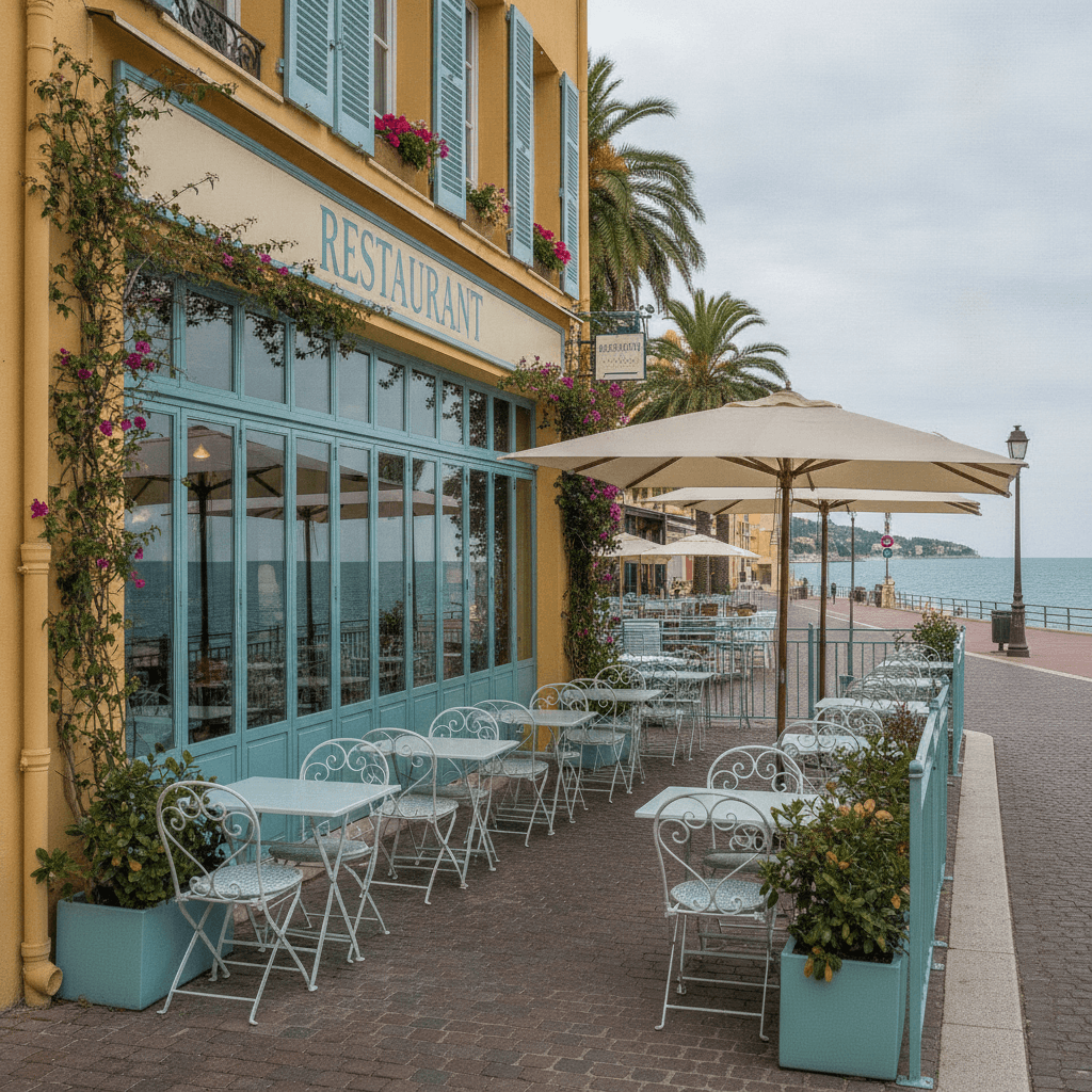 Restaurant 70m² à Menton : terrasse - Image 1
