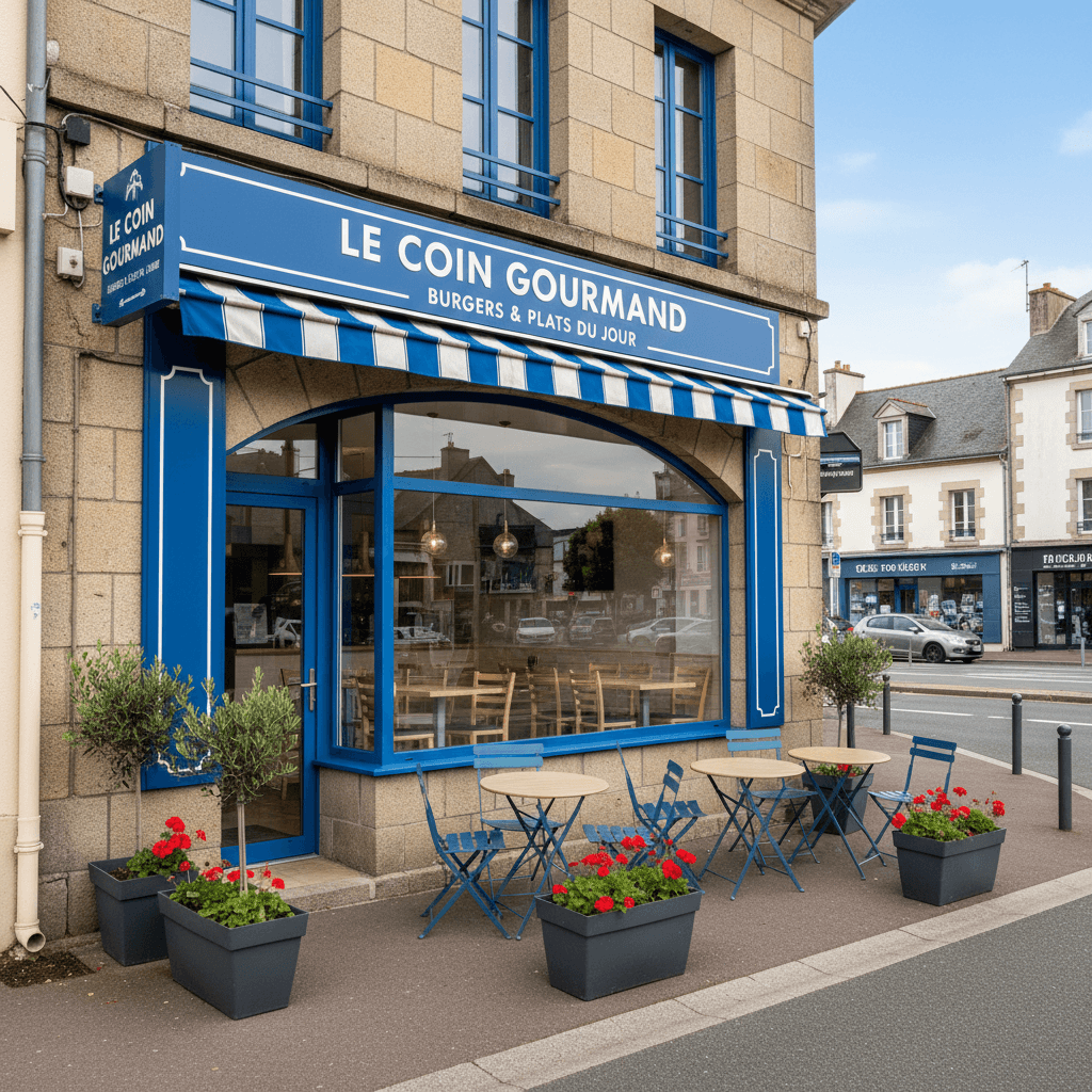 Fast-food à Quimper : terrasse - licence IV - Image 1