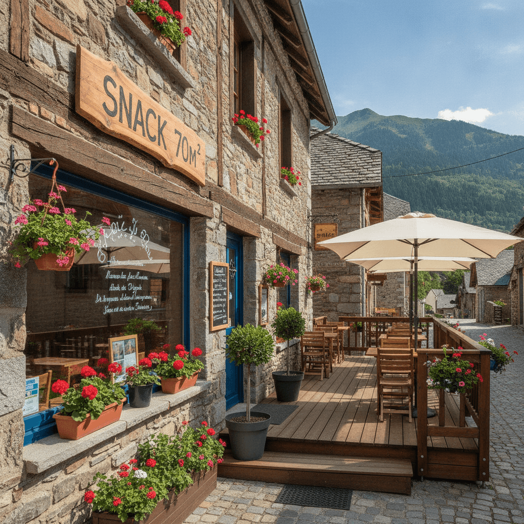 Snack 70m² à Gresse-En-Vercors : terrasse - licence IV - Image 1