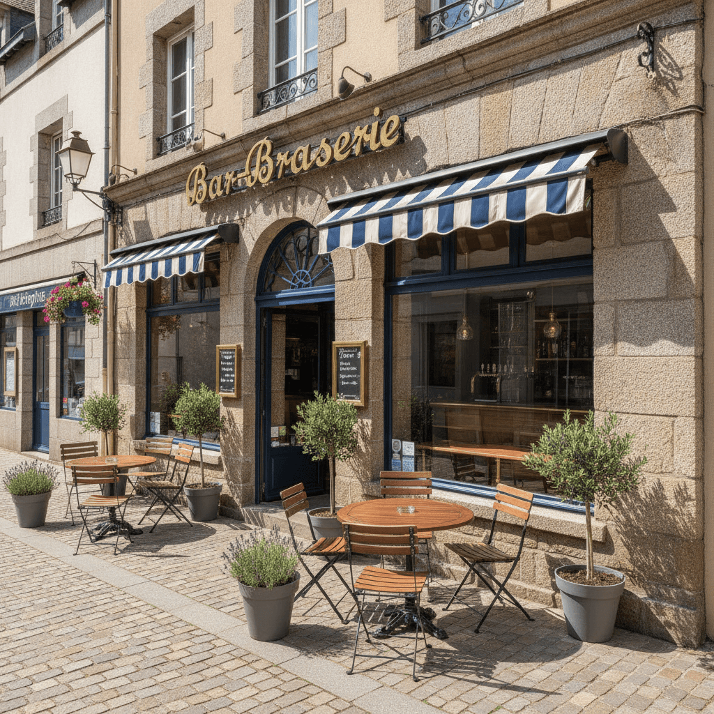 Bar-brasserie 232m² à Paimpol : terrasse - licence IV - Image 1