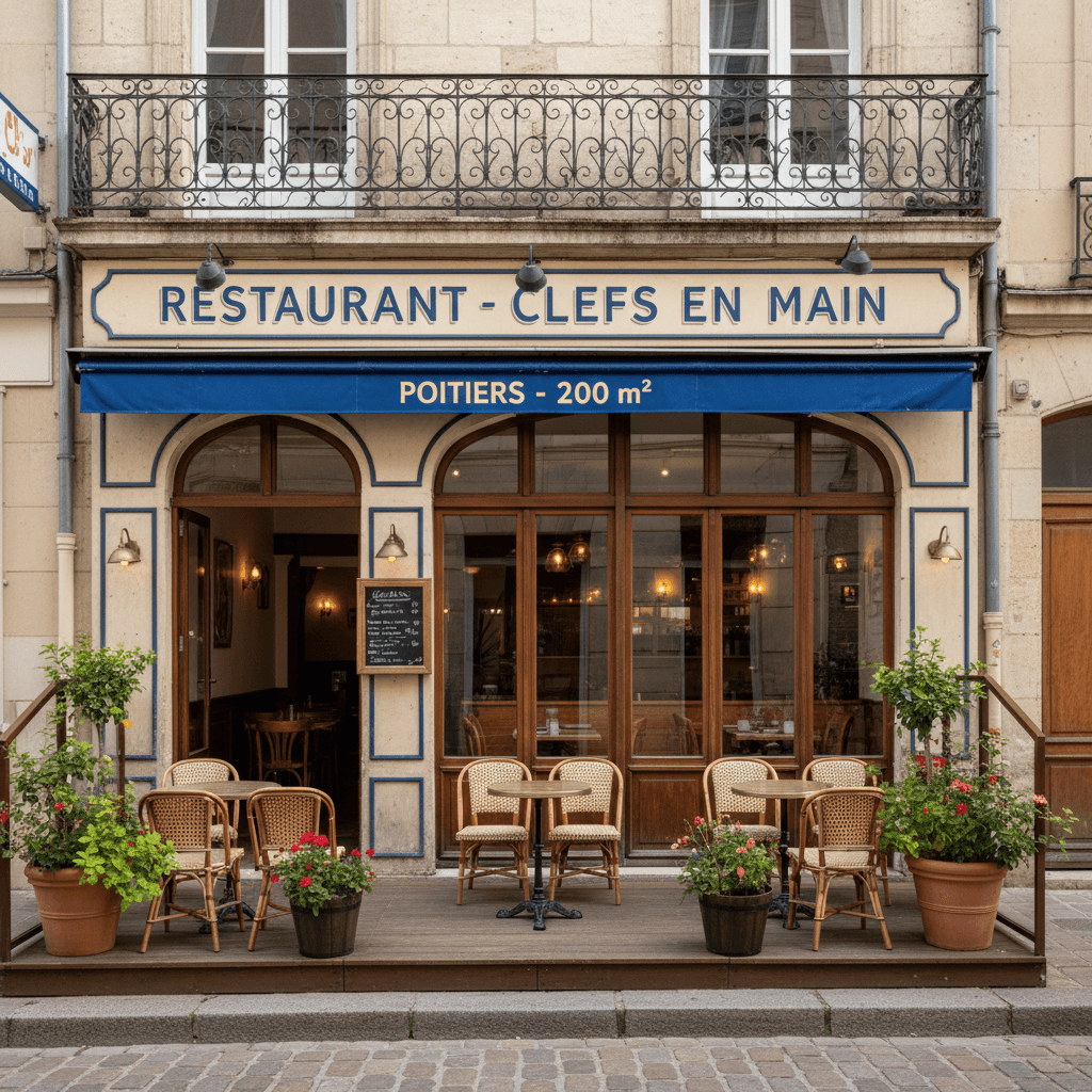 Restaurant 200m² à Poitiers : cuisine équipée - cave/réserve - Image 1