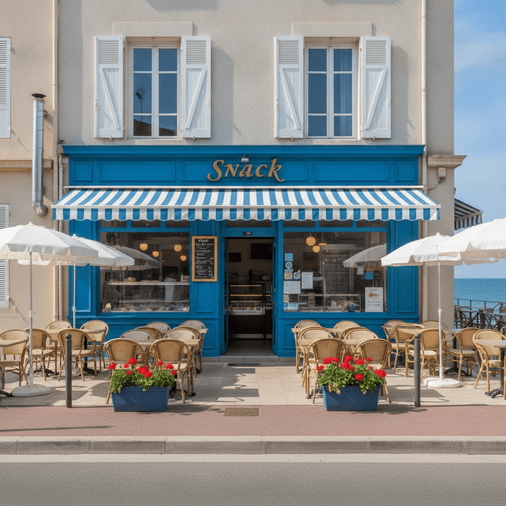 Snack 860m² à Port-La-Nouvelle : terrasse - extraction - Image 1