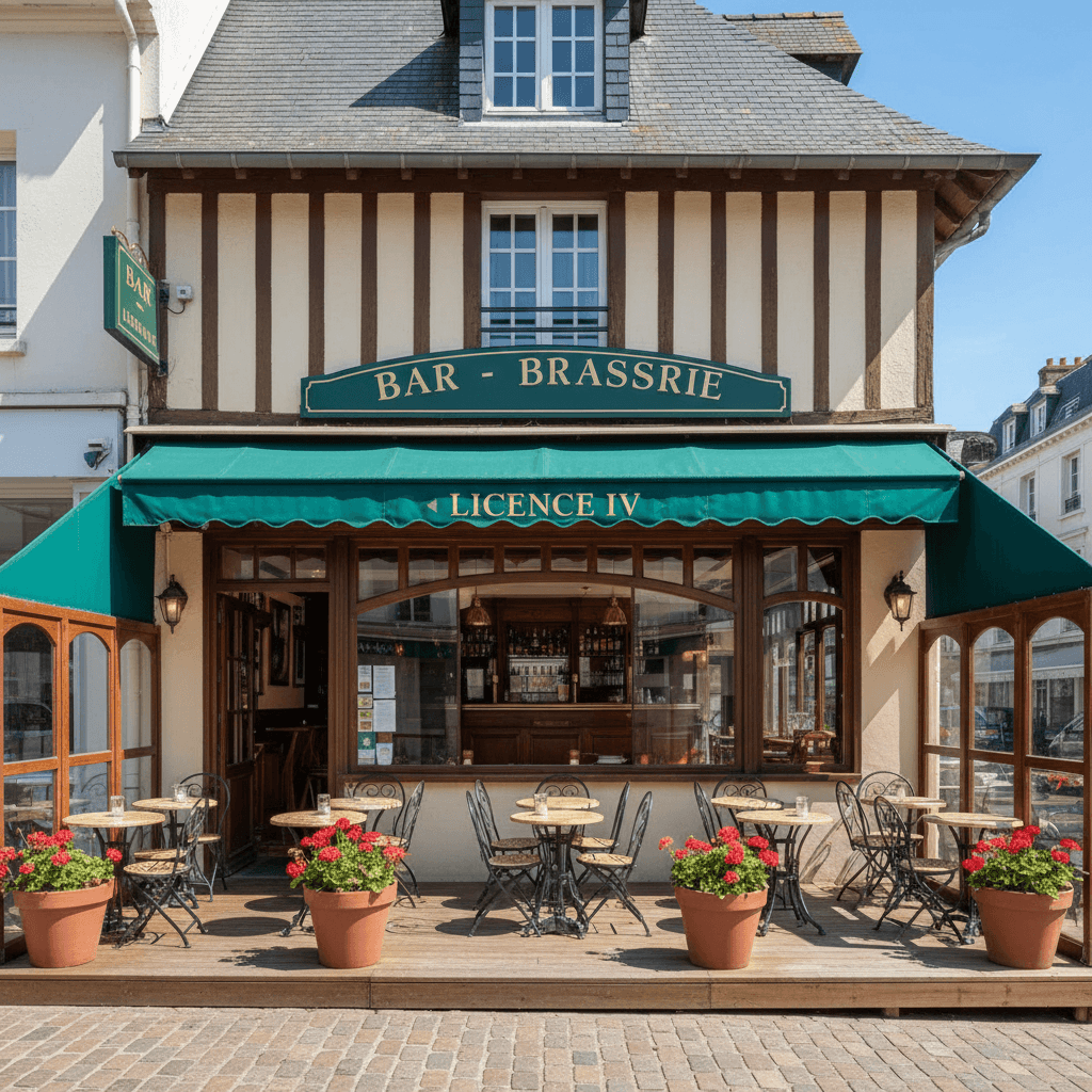 Bar-brasserie à Deauville : terrasse - licence IV