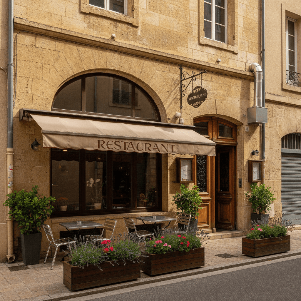 Restaurant 30m² à Montpellier : terrasse - extraction