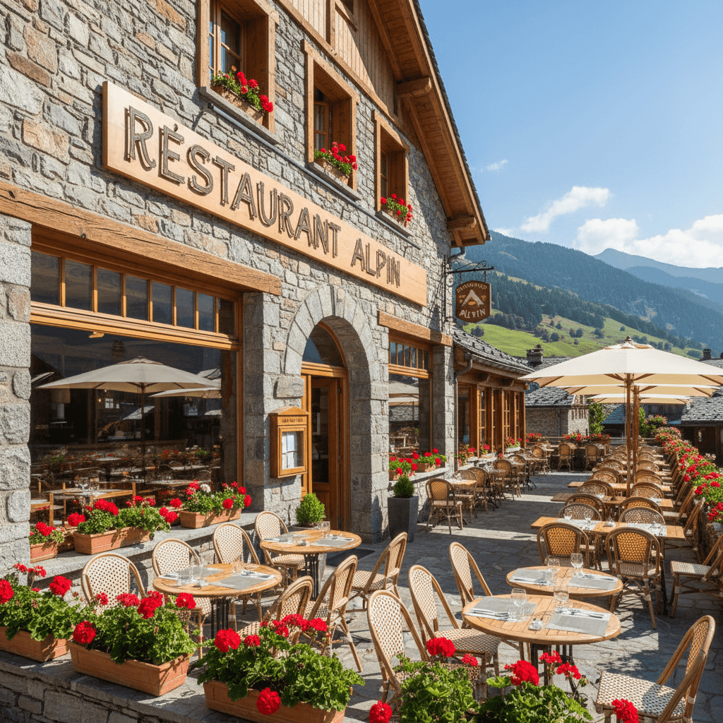 Restaurant 100m² à Huez : terrasse - licence IV - Image 1
