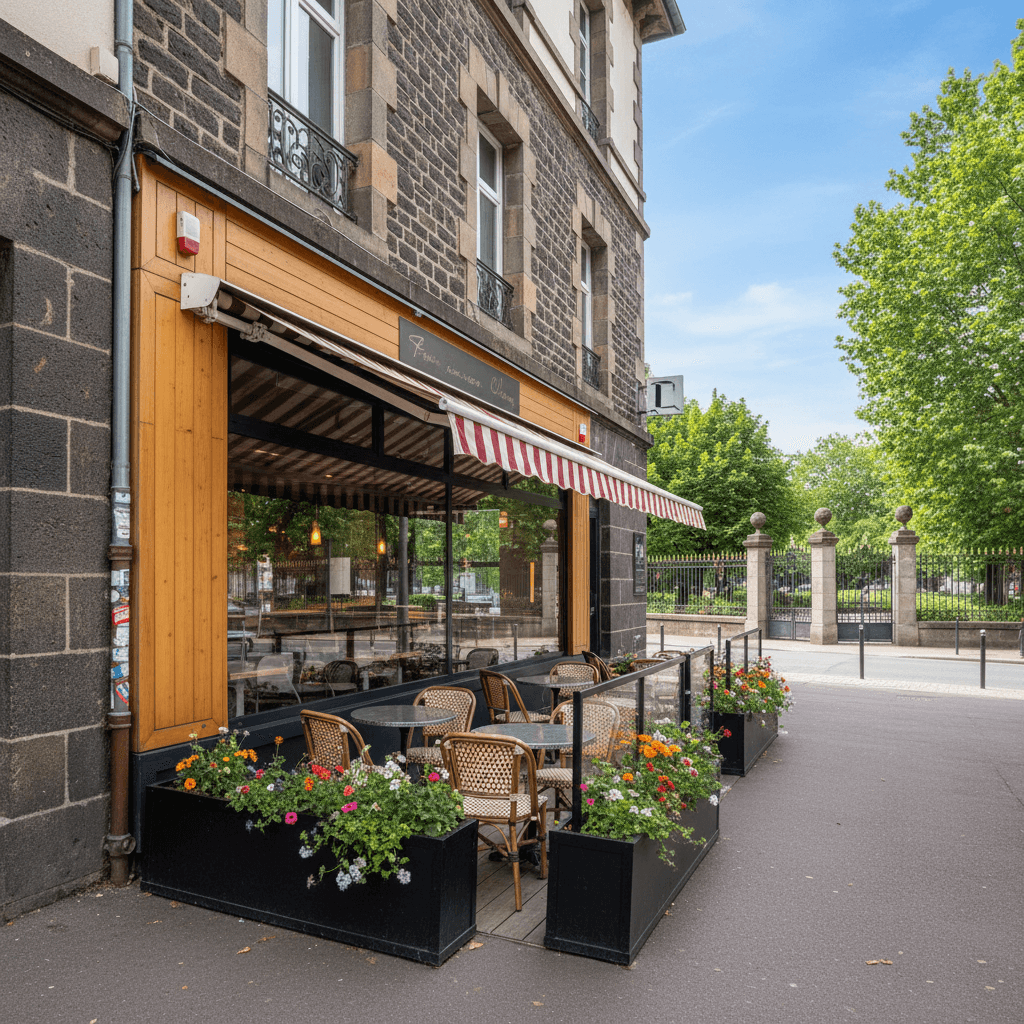 Fast-food 80m² à Clermont-Ferrand : terrasse - extraction