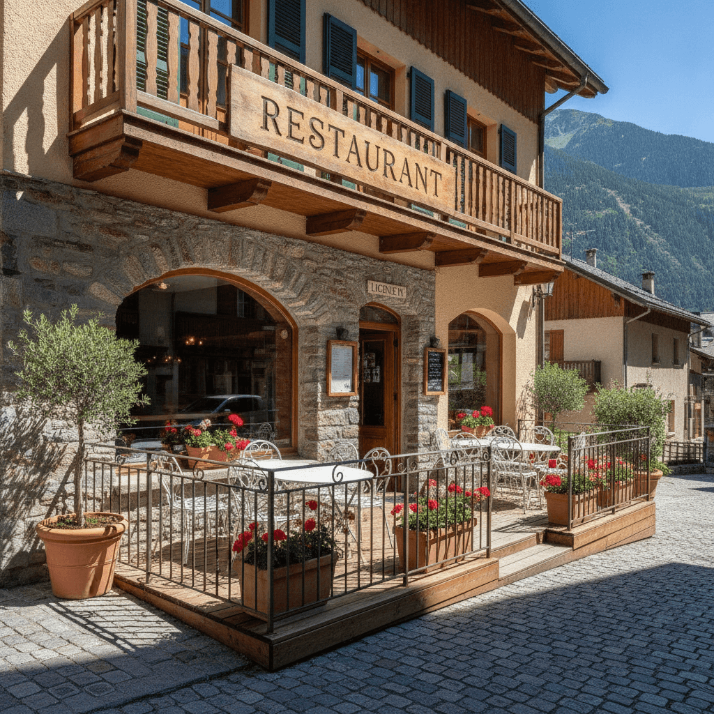 Restaurant 130m² à Aussois : terrasse - licence IV - Image 1
