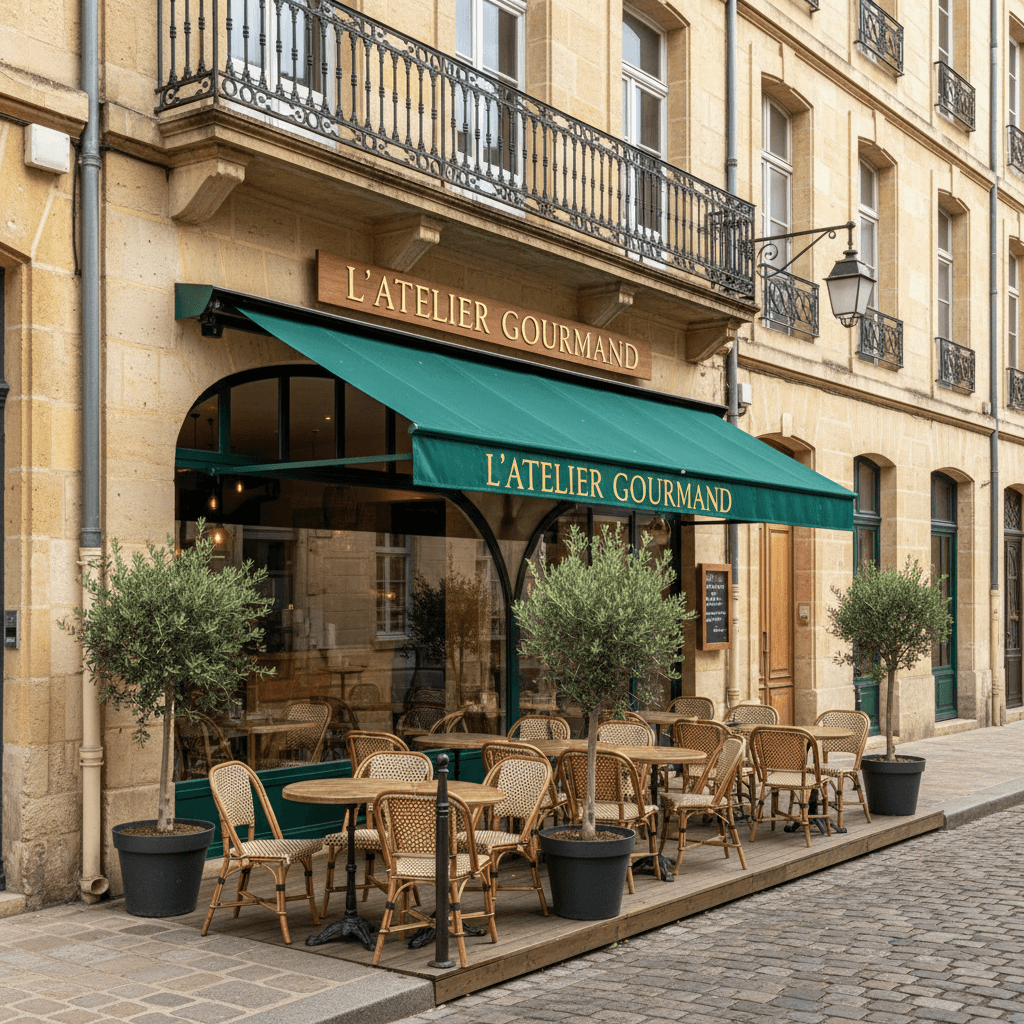 Restaurant 70m² à Bordeaux : terrasse