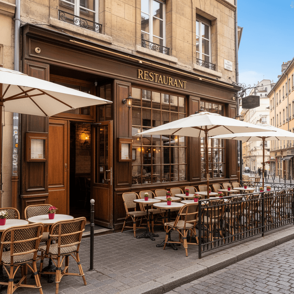 Restaurant 74m² à Lyon : terrasse - licence IV